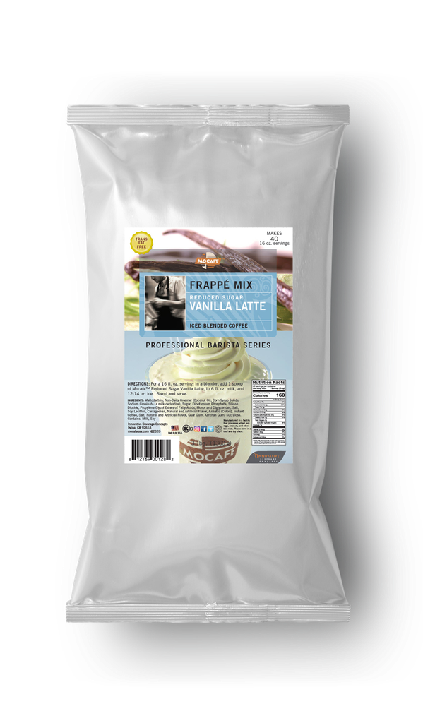 Mocafe Barista Pro Reduced Sugar Vanilla Latte 3 lb. Bag