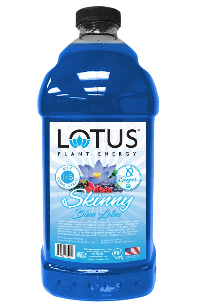 Lotus Plant Energy - Skinny Blue 64 oz.