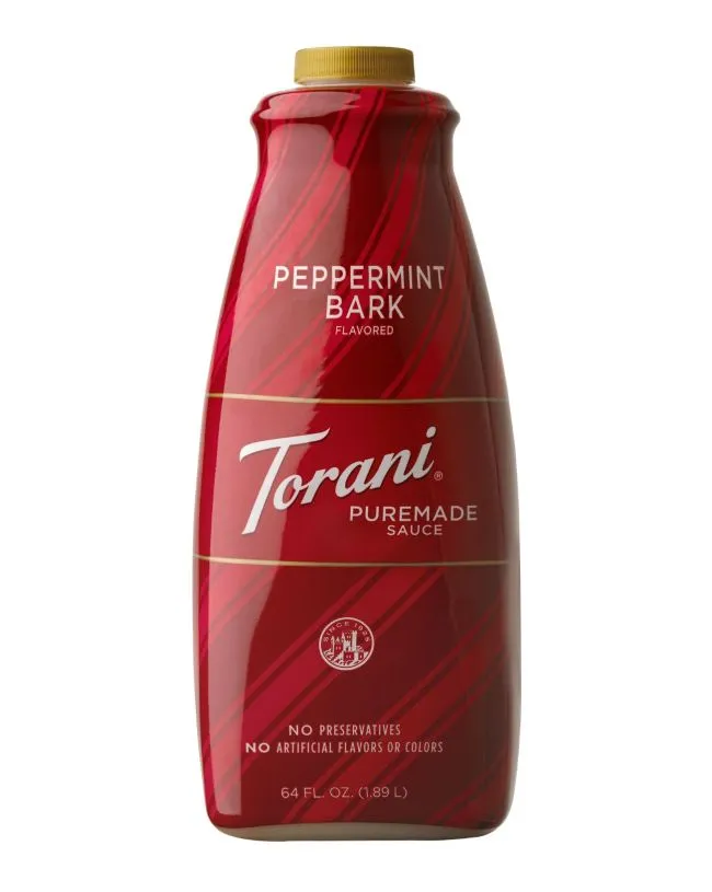 Torani Peppermint Bark Sauce 64 oz bottle 