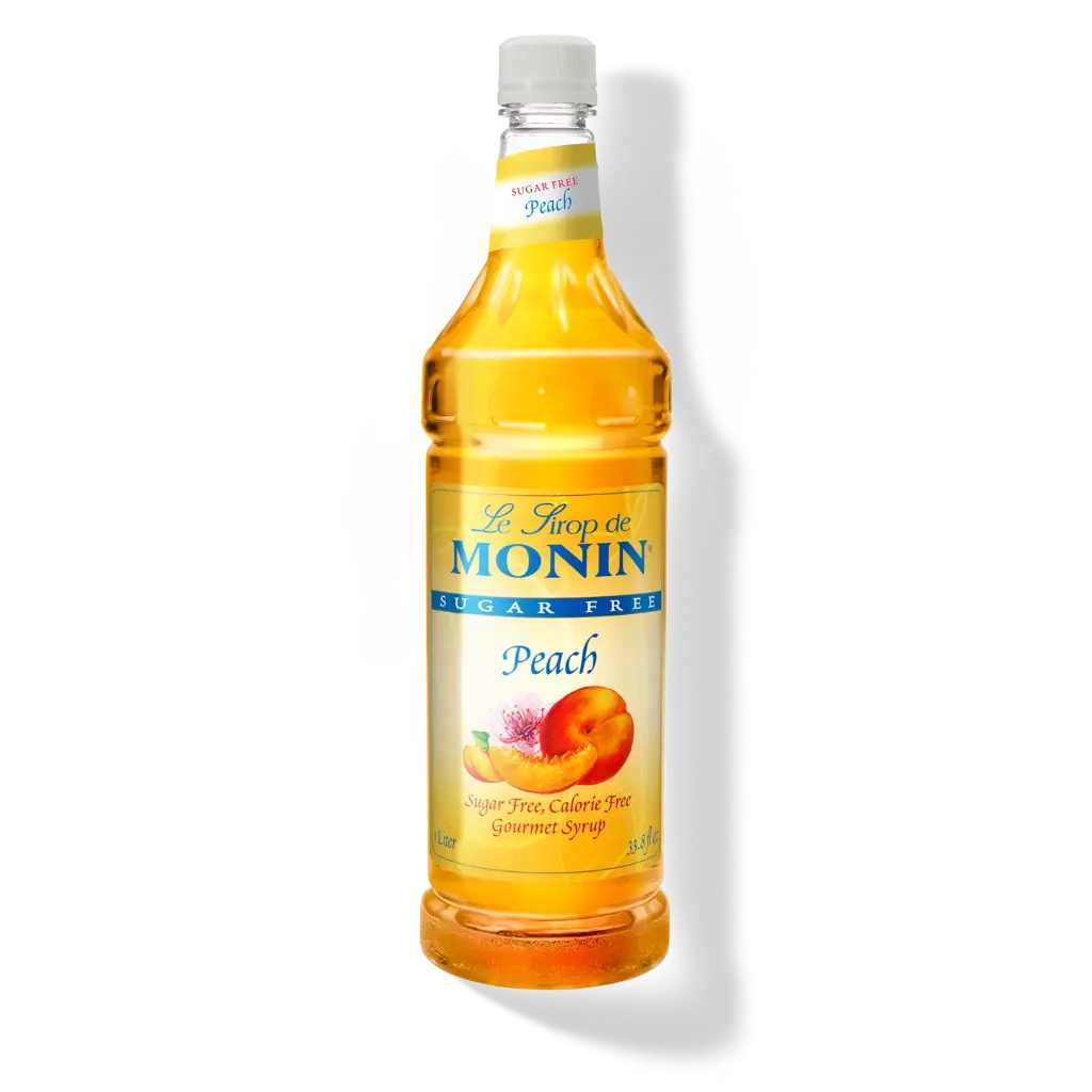 Monin Sugar - Free Peach Syrup 1L PET