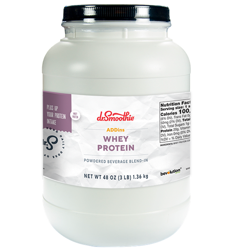 Dr Smoothie Protein Powder ~ Whey Unflavored 3 lb. Jar
