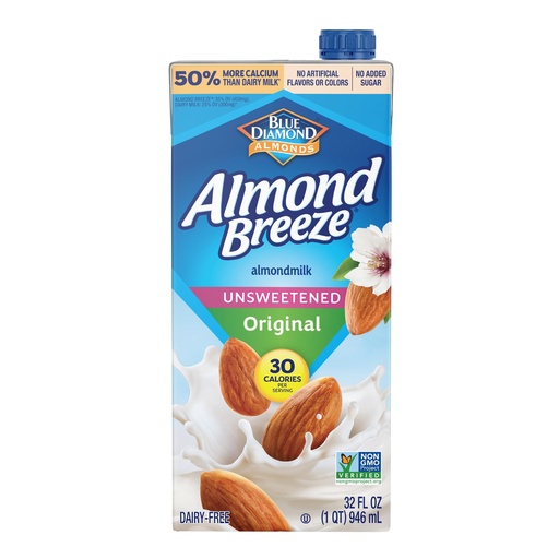 Almond Breeze Unsweetened Beverage Blend 12 / 32 oz Case