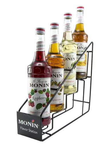 Monin 4-Bottle Display Rack for 750mL & 1 Liter Products